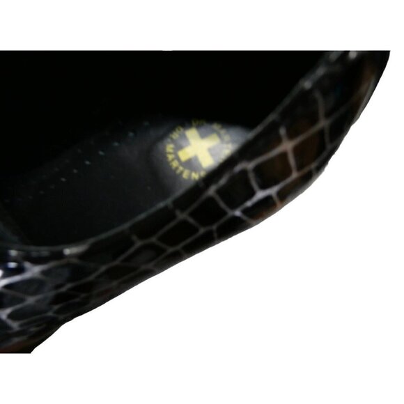 Dr Martens Heeled Laced Booties Shoes Size 6 Danielle‎ 3" heel Black Silver - Picture 10 of 10